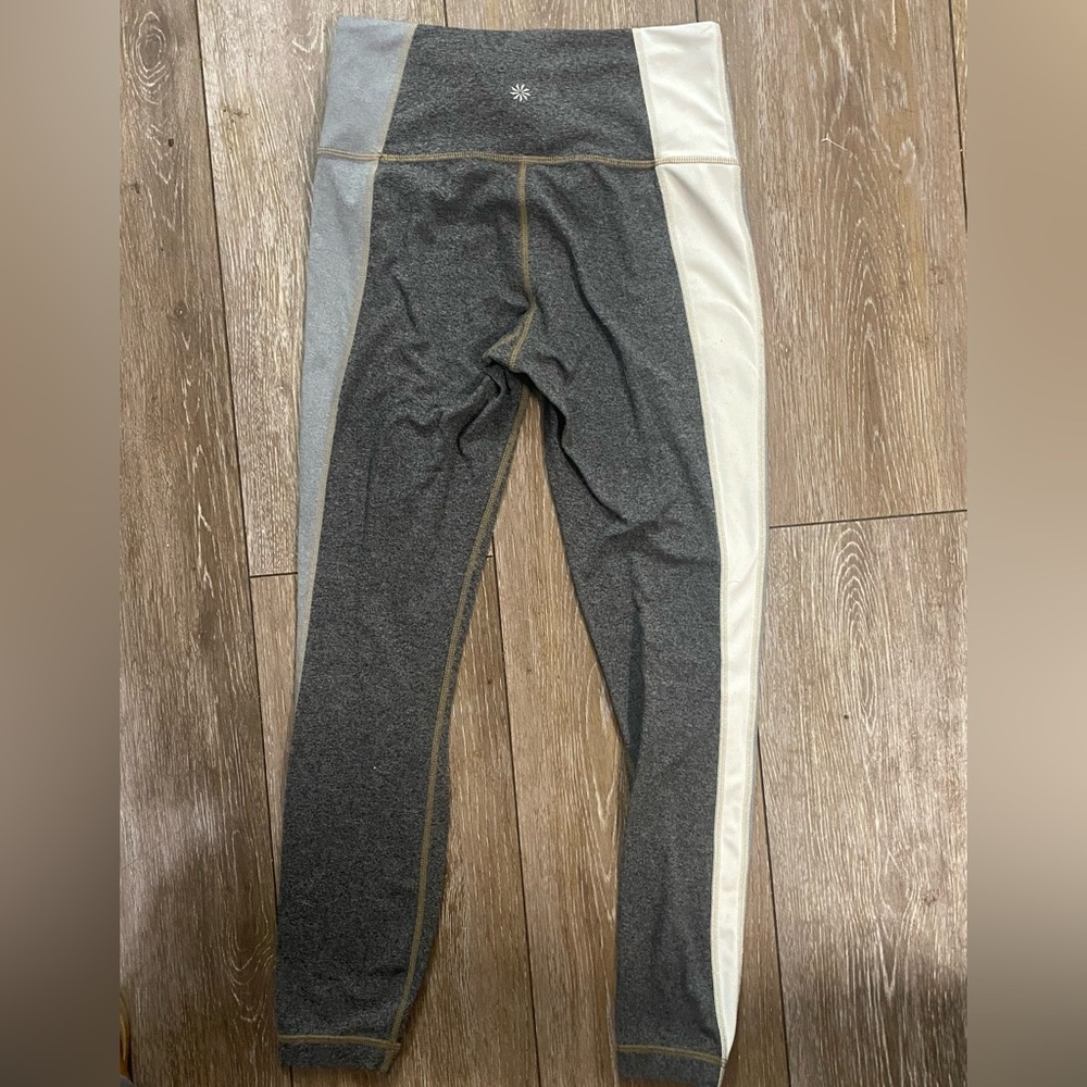 Athleta High-Rise Colorblock Leggings - Grey/White | XS - Picture 3 of 9